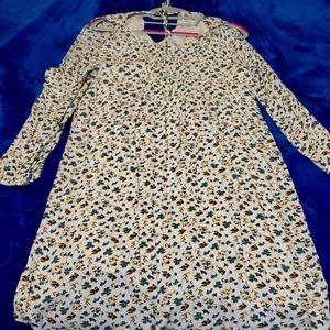 Old Navy Floral Dress || Medium || Cream Colored
